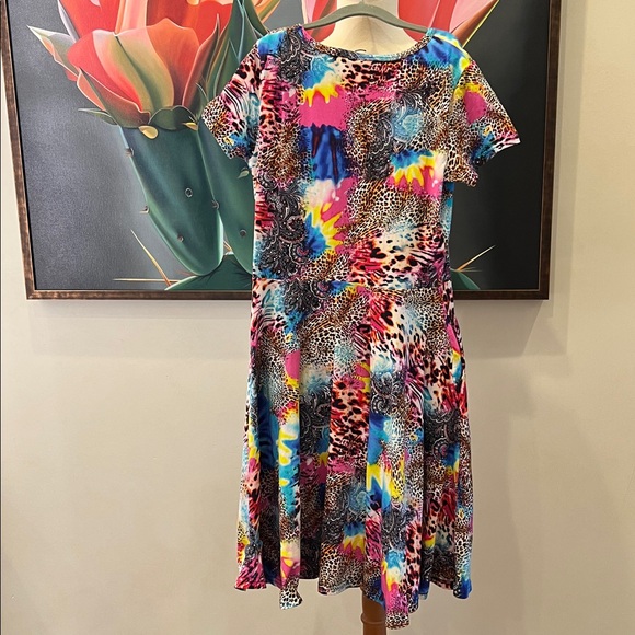 Rock Your Kid Abstract Leopard Waisted Dress - Picture 2 of 6